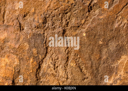 Graffiti Rock (Musayqirah Petroglyphs, Qaryat al Asba), Riyadh Province, Saudi Arabia Stock Photo