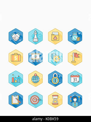 Icon set related to business Stock Photo