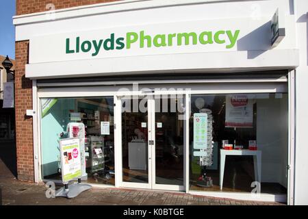 Lloyds pharmacy in Four Oaks, West Midlands, chemist shop, pharmacists, drug store exterior. Stock Photo