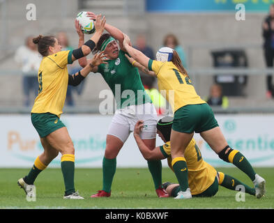 Ireland's Lindsay Peat against Australia during the 2017 Women's World Cup, 5th Place Semi Final match at the Kingspan Stadium, Belfast. Stock Photo