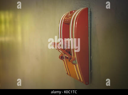 Orange fire alarm Stock Photo