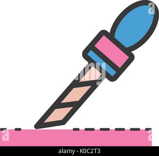 Cutter icon cartoon style Stock Vector