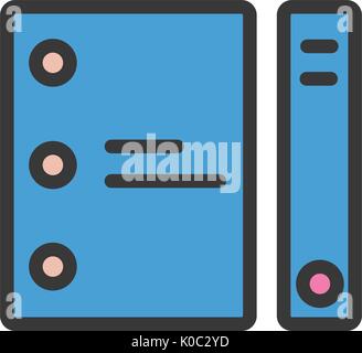 Document file icon cartoon style Stock Vector