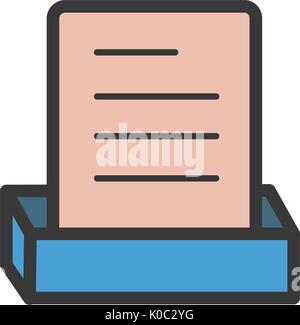 Document file icon cartoon style Stock Vector