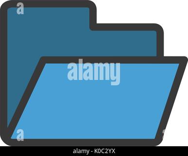 Folders icons cartoon style Stock Vector