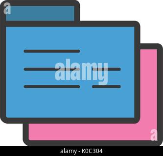 Folders icons cartoon style Stock Vector