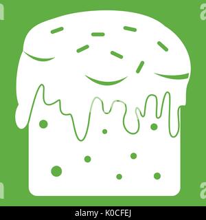 Easter cake icon green Stock Vector