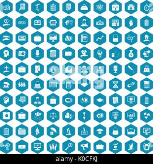 100 portfolio icons sapphirine violet Stock Vector