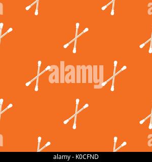 Cotton buds pattern seamless Stock Vector
