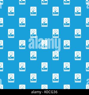 HDD pattern seamless blue Stock Vector