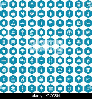 100 productiveness icons sapphirine violet Stock Vector