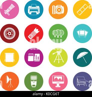 Photo diaphragm icons many colors set Stock Vector Image & Art - Alamy