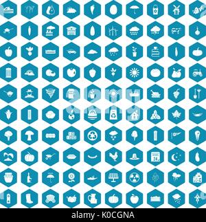 100 pumpkin icons sapphirine violet Stock Vector