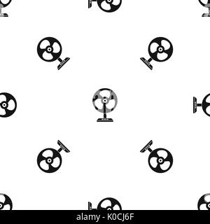 Fan pattern seamless black Stock Vector