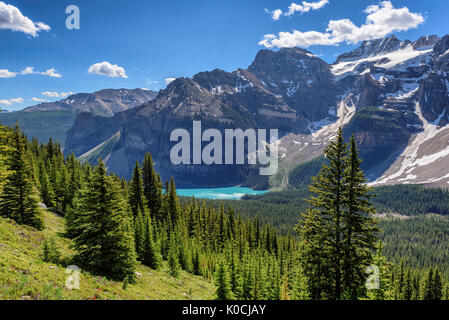 Canadian Rockies and Moraine lake in Banff National Park, Canada. Stock Photo