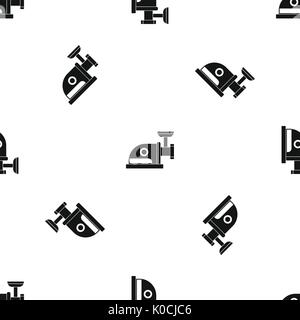 Electric grinder pattern seamless black Stock Vector
