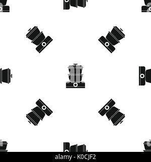 Steamer pattern seamless black Stock Vector