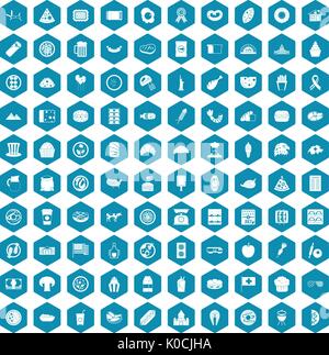 100 sandwich icons sapphirine violet Stock Vector