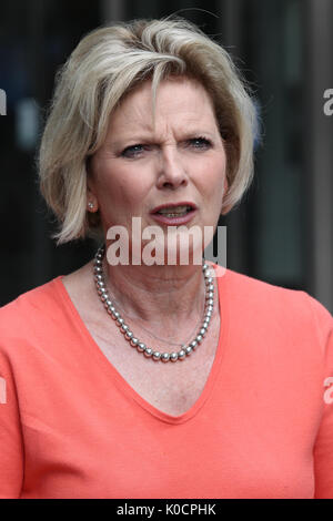 Anna Soubry attends the BBC Andrew Marr Show at the BBC Studios in London, 23rd July 2017 Stock Photo