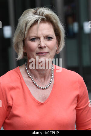 Anna Soubry attends the BBC Andrew Marr Show at the BBC Studios in London, 23rd July 2017 Stock Photo