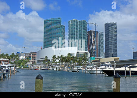 The marina at Biscayne in Miami Stock Photo