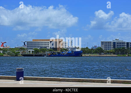 A view of the cruise terminal in Miami Stock Photo