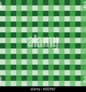 Green tablecloth Vector. Traditional tablecloth pattern Vector. Green color square pattern Vector. Geometrical simple square pattern. Stock Vector