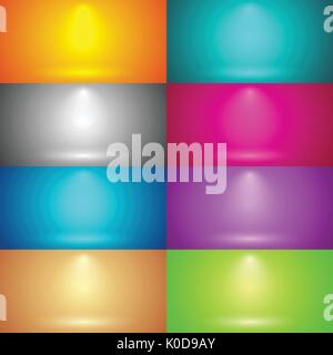 Stage Light Floor. Backgrounds with Spotlights. Gradient background Stock Vector