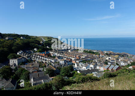 Fortuneswell Isle of Portland, as seen from the heights.  Dorset, England Stock Photo