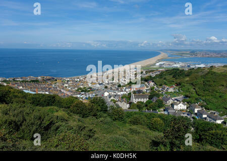 Fortuneswell Isle of Portland, as seen from the heights.  Dorset, England Stock Photo