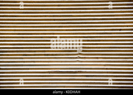 Full frame abstract old striped metal background Stock Photo