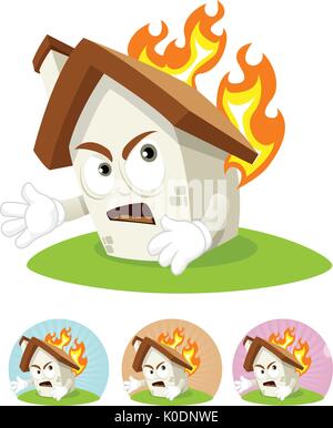 A building on fire illustration Stock Vector Image & Art - Alamy