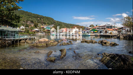 Barra da Lagoa area of Lagoa da Conceicao - Florianopolis, Santa Catarina, Brazil Stock Photo