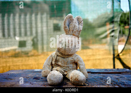 vintage rabbit puppet Stock Photo