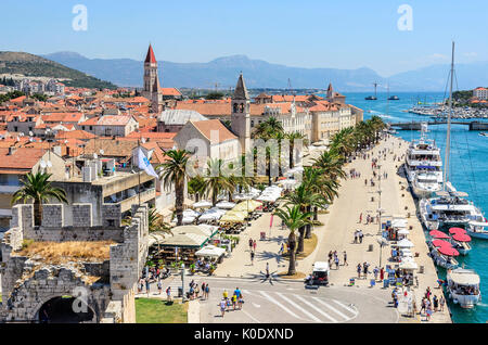 Quay of the city of Trogir, Croatia. Stock Photo