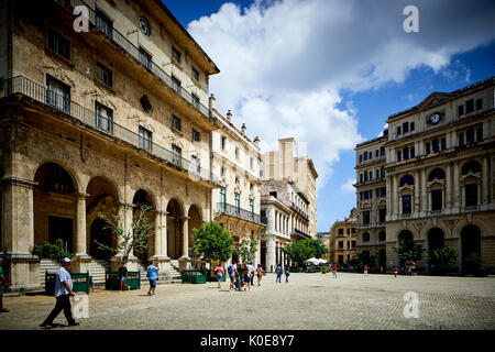 Capital Havana old Town, Cuba, Cuban de Asis Square Stock Photo