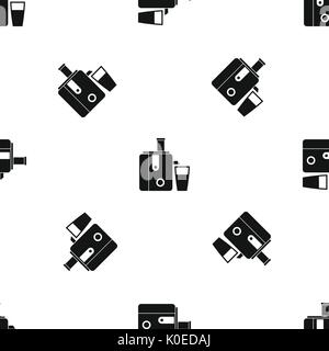Juicer pattern seamless black Stock Vector