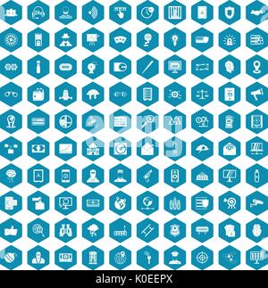 100 security icons sapphirine violet Stock Vector