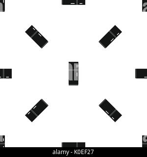 Refrigerator pattern seamless black Stock Vector