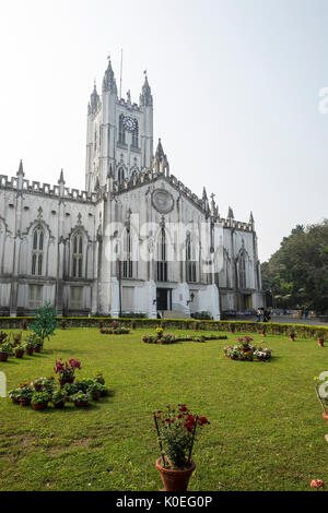 India, West Bengal, Kolkata, St. Pauls cathedral Stock Photo
