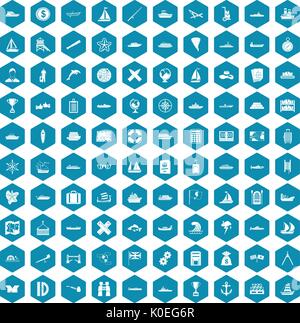 100 shipping icons sapphirine violet Stock Vector