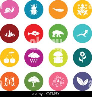 Oil industry items icons many colors set Stock Vector