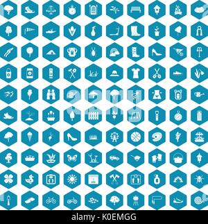 100 spring icons sapphirine violet Stock Vector