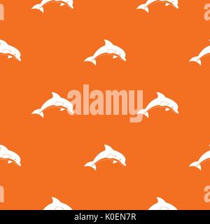 Jumping dolphin pattern seamless Stock Vector