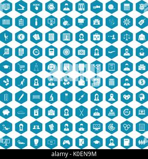 100 statistic data icons sapphirine violet Stock Vector