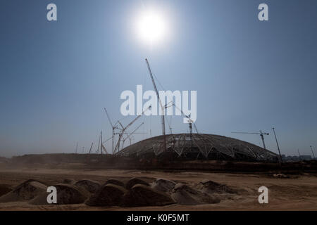 Samara, Russia. 23rd Aug, 2017. The Samara Arena construction site in Samara, Russia, 23 August 2017. The city is one of the many locations for the 2018 FIFA World Cup in Russia. Photo: Marius Becker/dpa/Alamy Live News Stock Photo