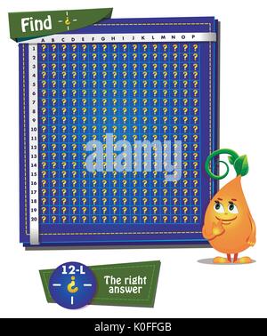 Visual Game for children. Game account, observation. Find the wrong  question mark Stock Vector