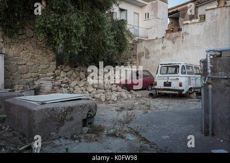 Casamicciola, Italy. 22nd Aug, 2017. A magnitude 3.6 earthquake knock was heard in Ischia late in the day on August 21st. Several collapses, including a palace and a church, numerous wounded. From the rubble between 21 and 22 August, three young brothers were saved under the ruins. Two victims found out. (Italy, Ischia, Casamicciola, August 22, 2017) Credit: Michele Amoruso/Pacific Press/Alamy Live News Stock Photo