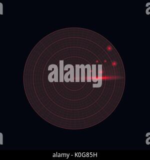 Realistic radar illustration Stock Vector