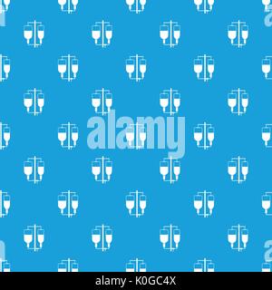 Intravenous infusion pattern seamless blue Stock Vector